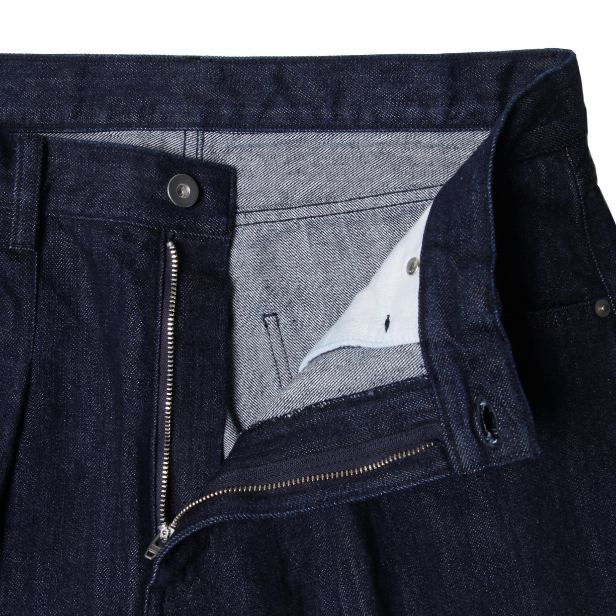 WIDE TUCK DENIM PANTS