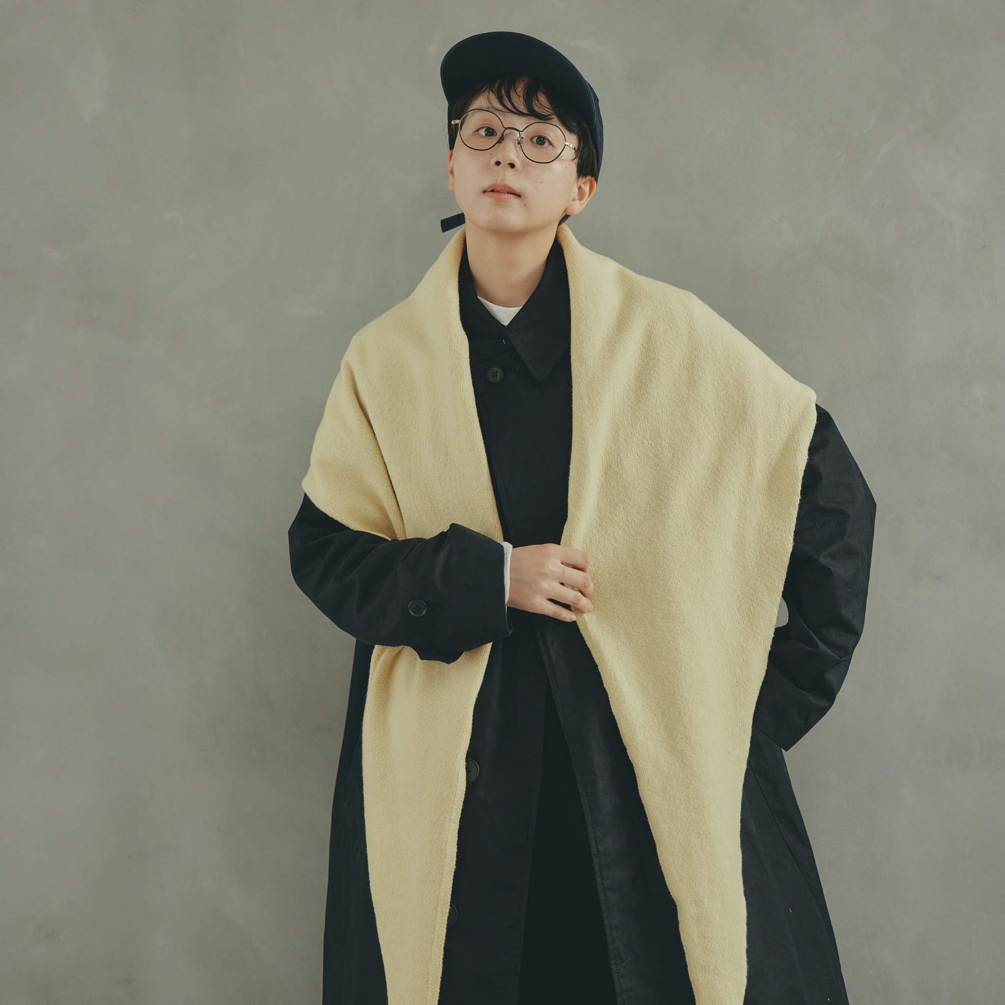Triangle Knit Muffler kinoko. edition