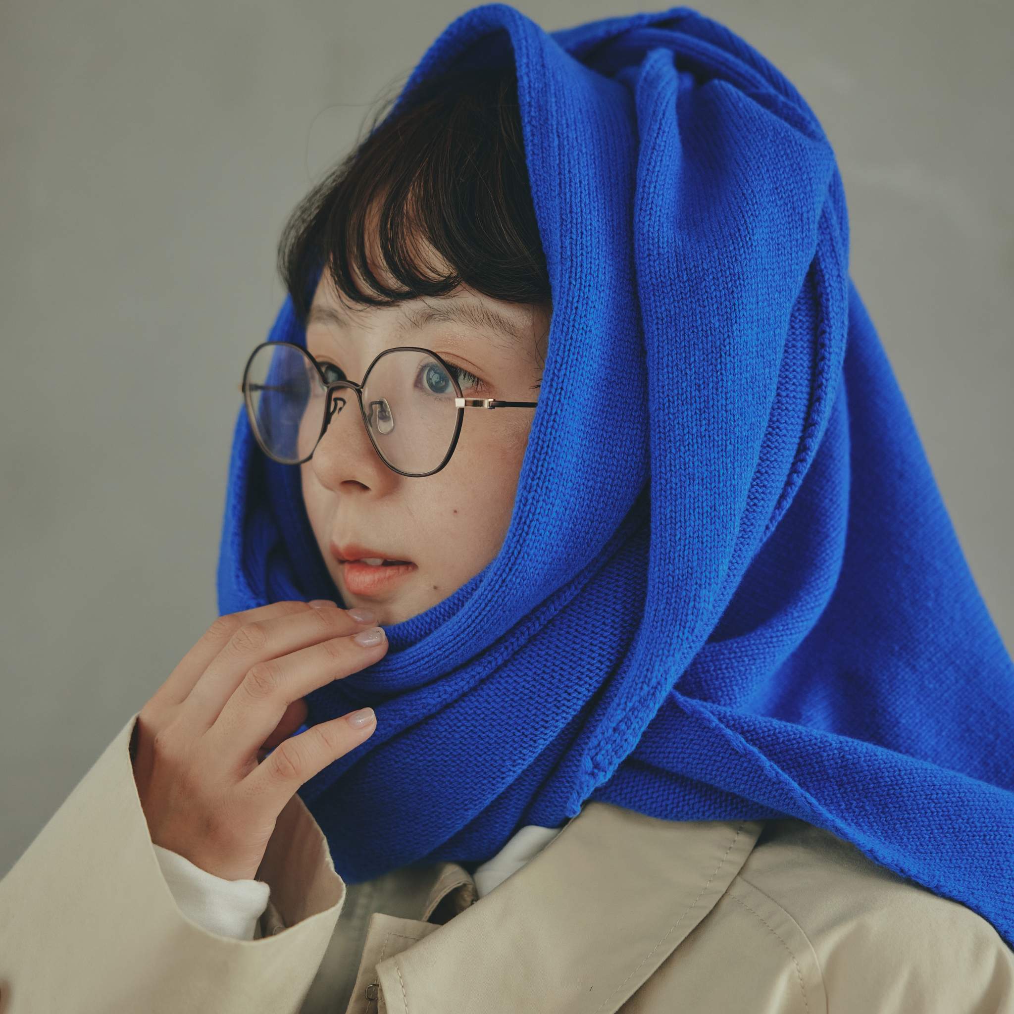 Triangle Knit Muffler kinoko. edition