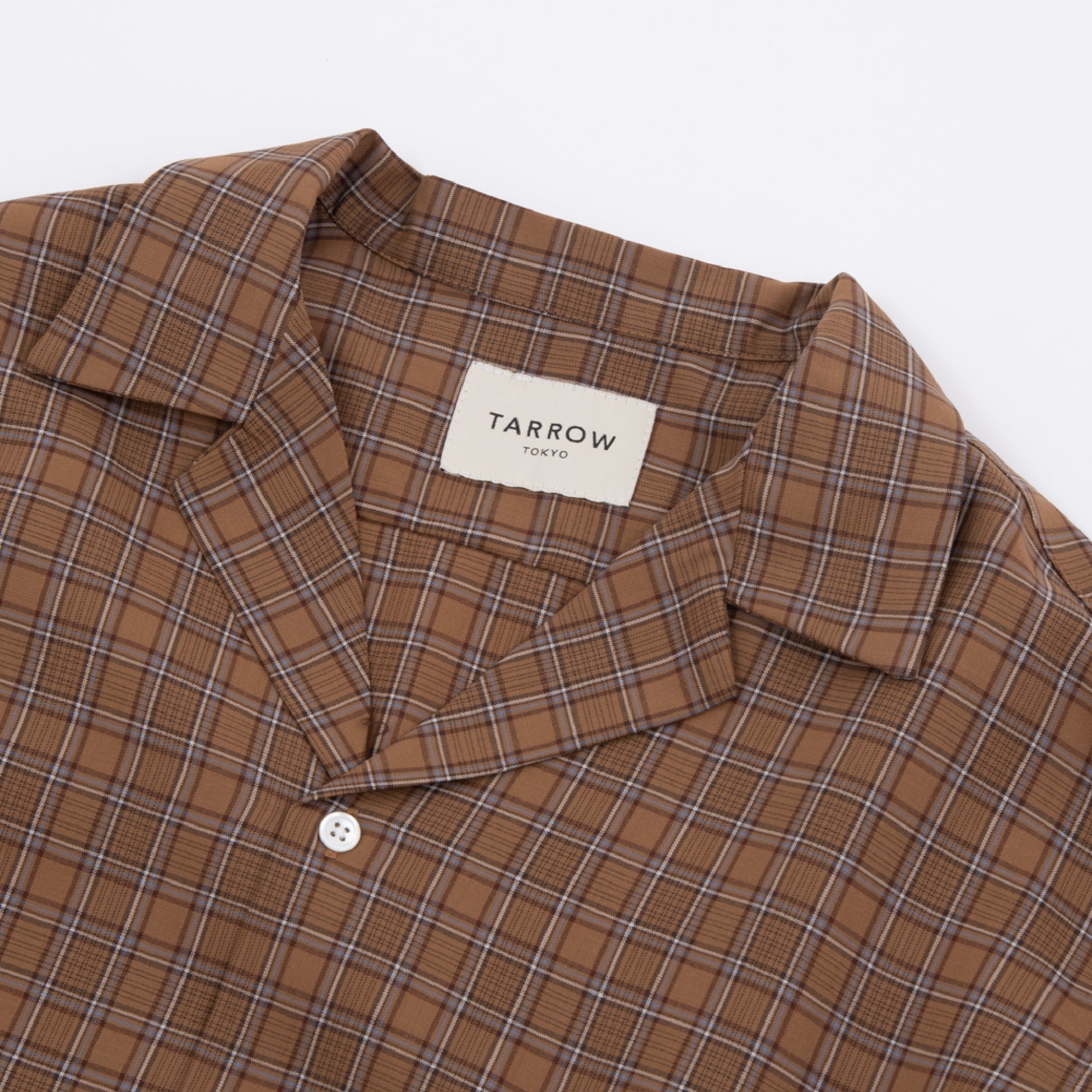 OPEN COLLAR CHECK SHIRT