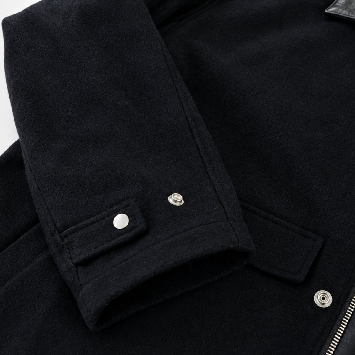 【予約商品11月中旬発送予定】本革衿 SHORT MELTON COAT