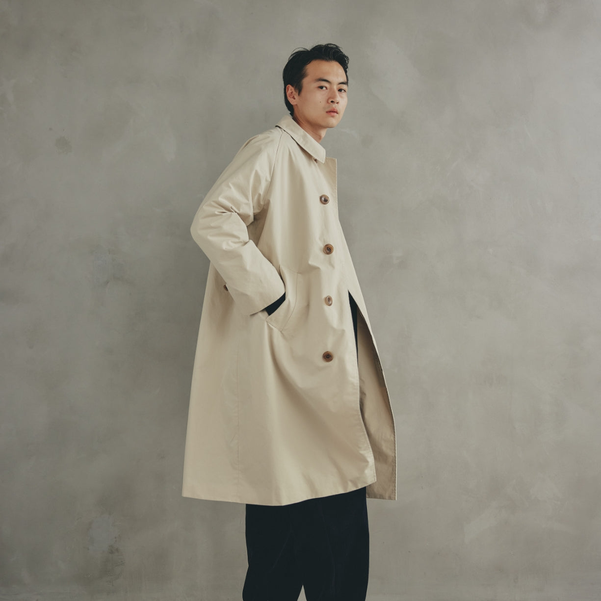 COTTON SOUTIEN COLLAR COAT
