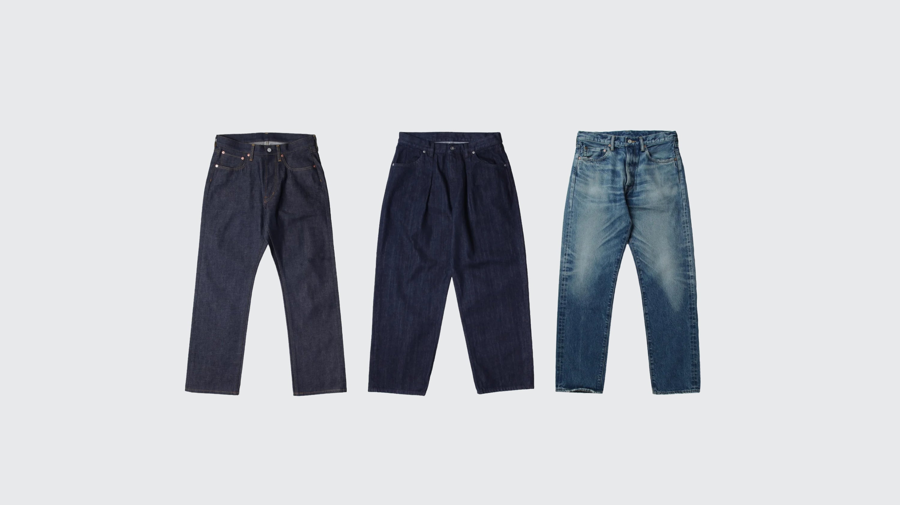 生地の違いで選ぶ、TARROWのデニム4選