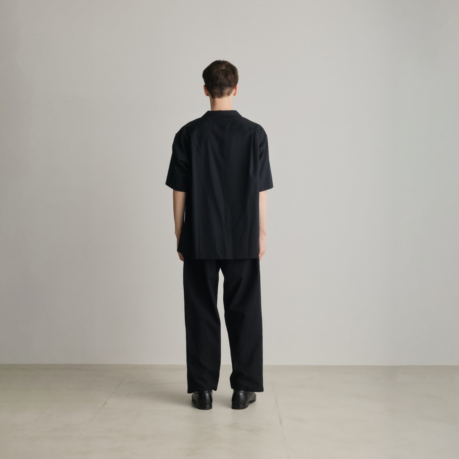 TECH WOOL OPEN COLLAR SHIRT