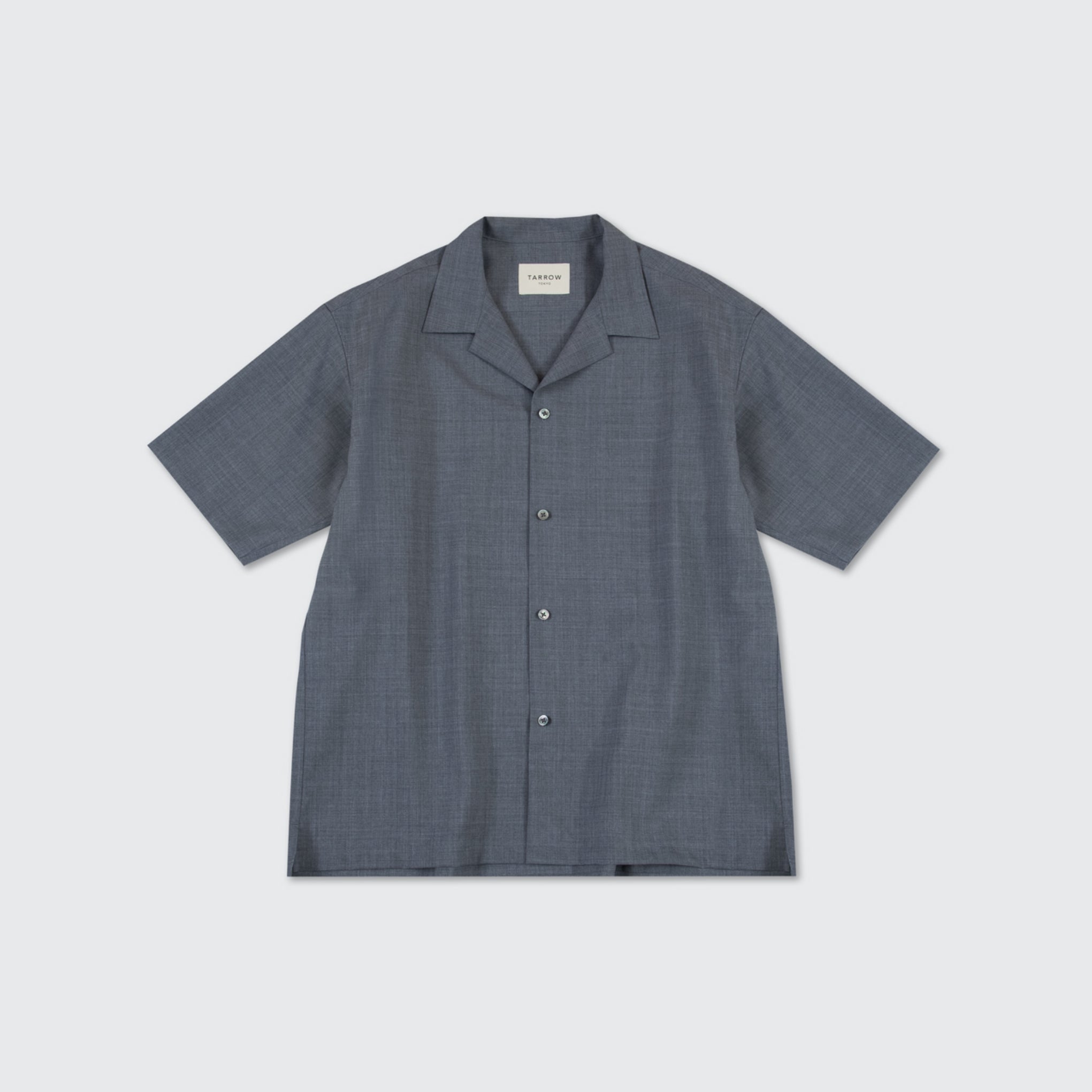 TECH WOOL OPEN COLLAR SHIRT