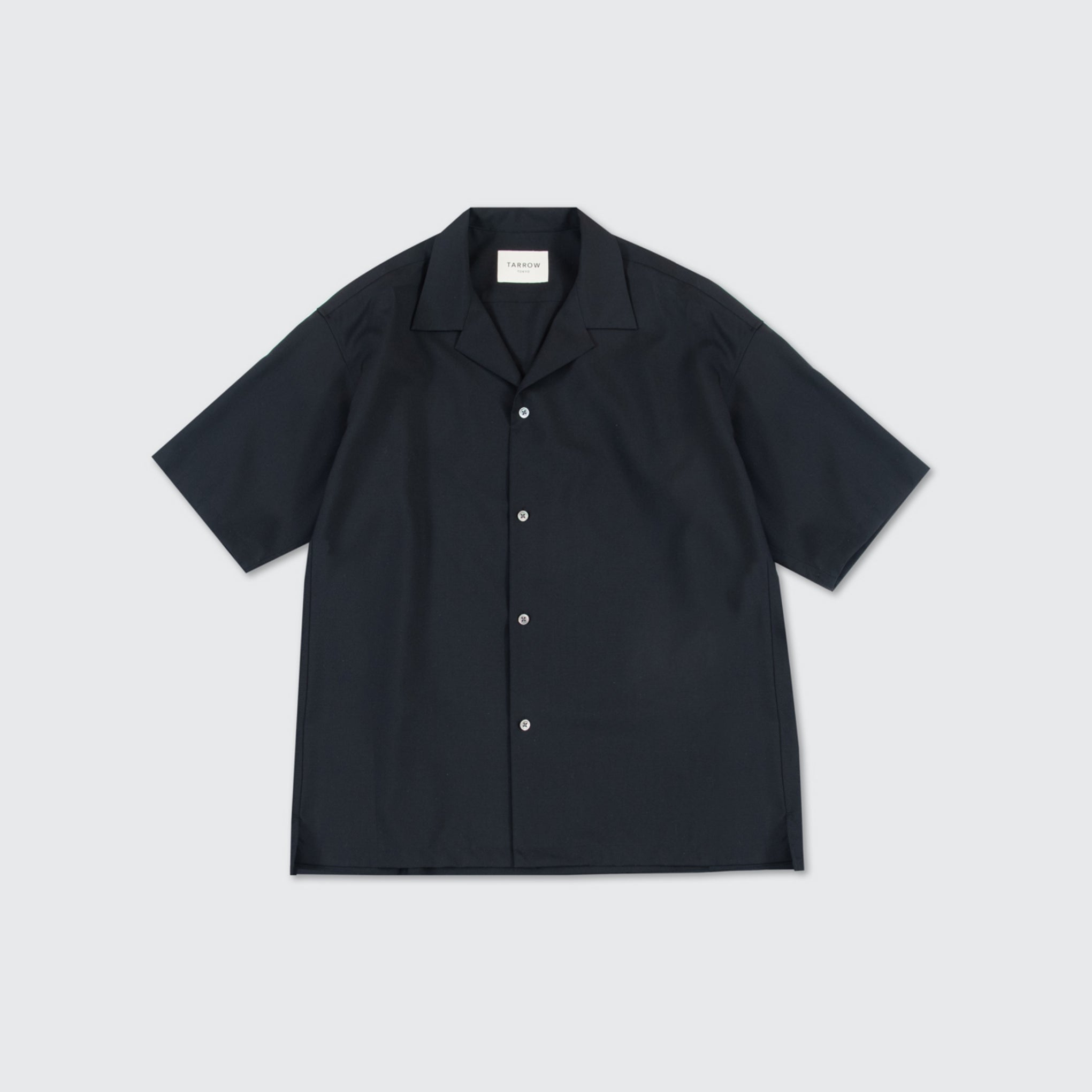 TECH WOOL OPEN COLLAR SHIRT