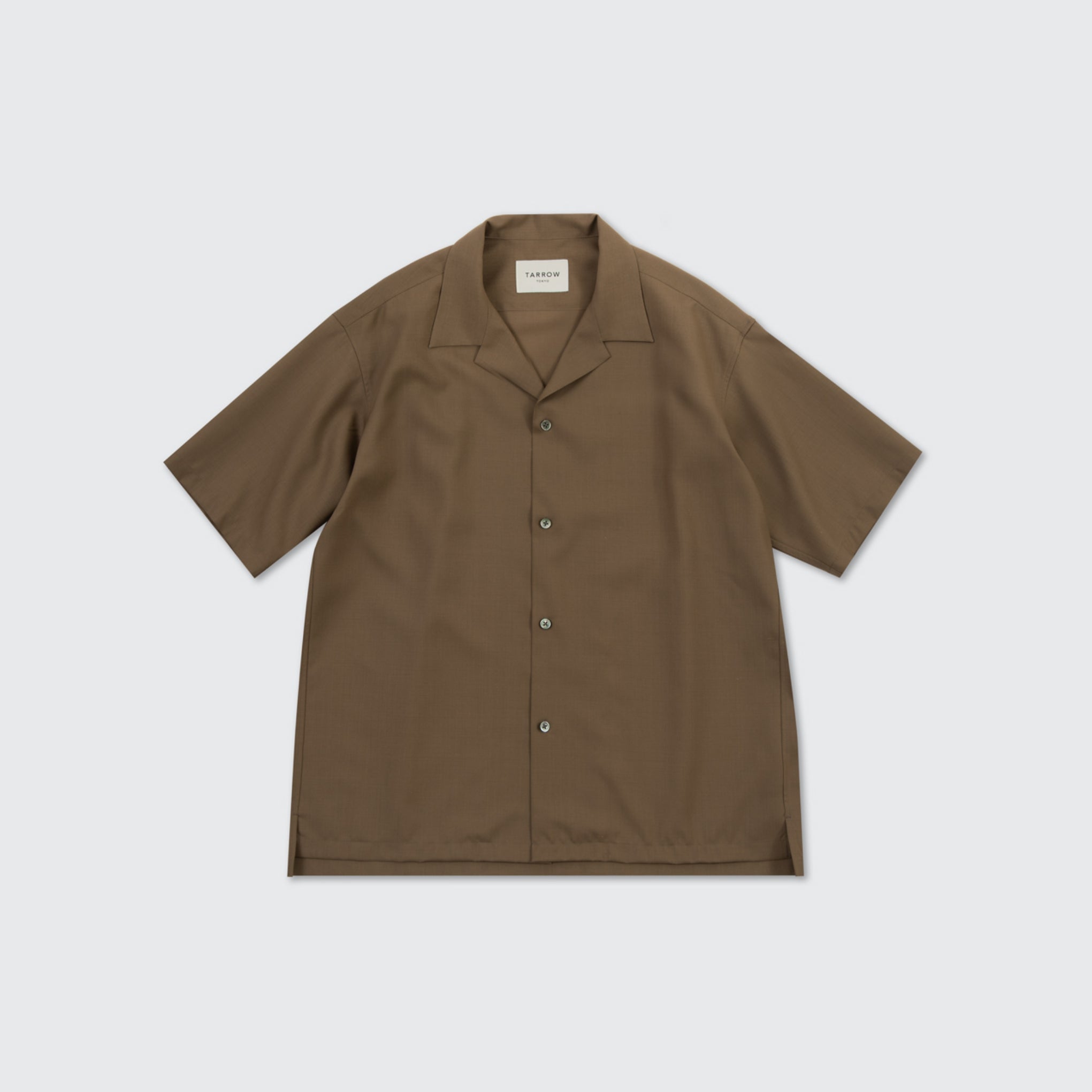 TECH WOOL OPEN COLLAR SHIRT