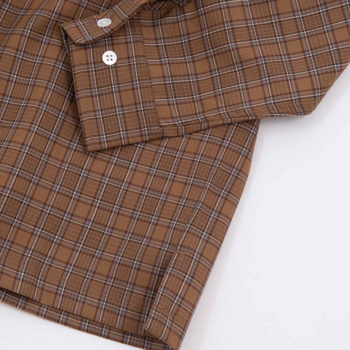 OPEN COLLAR CHECK SHIRT
