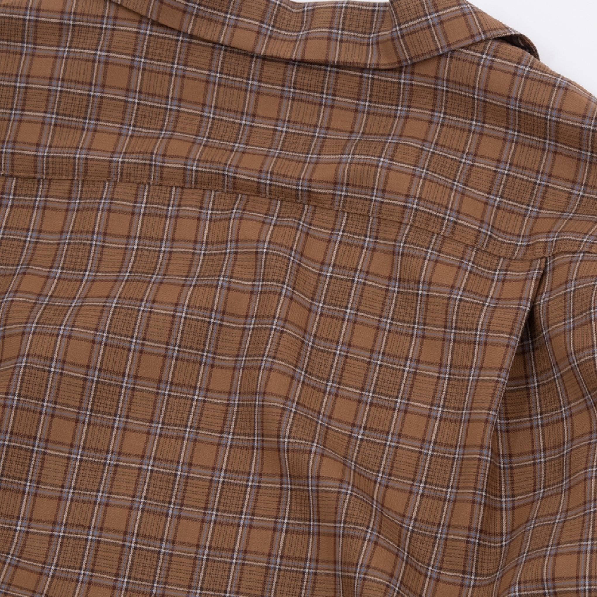 OPEN COLLAR CHECK SHIRT