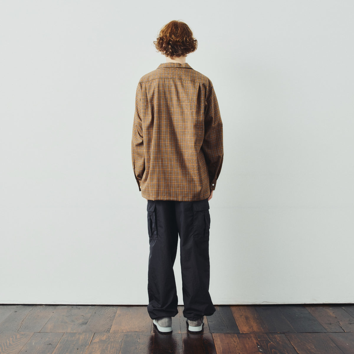 OPEN COLLAR CHECK SHIRT