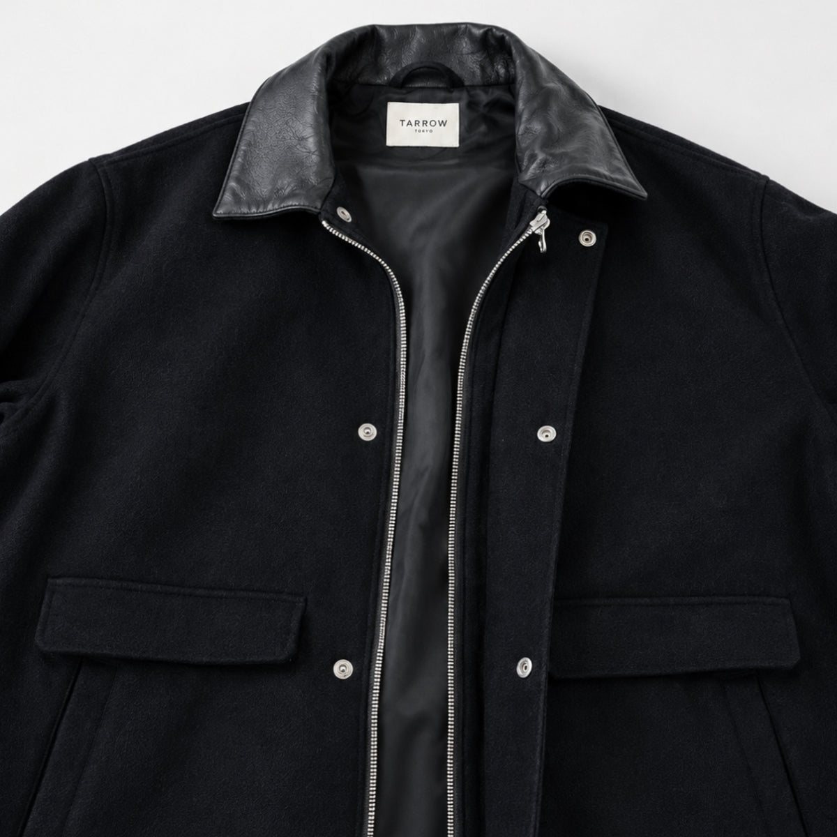 【予約商品11月中旬発送予定】本革衿 SHORT MELTON COAT