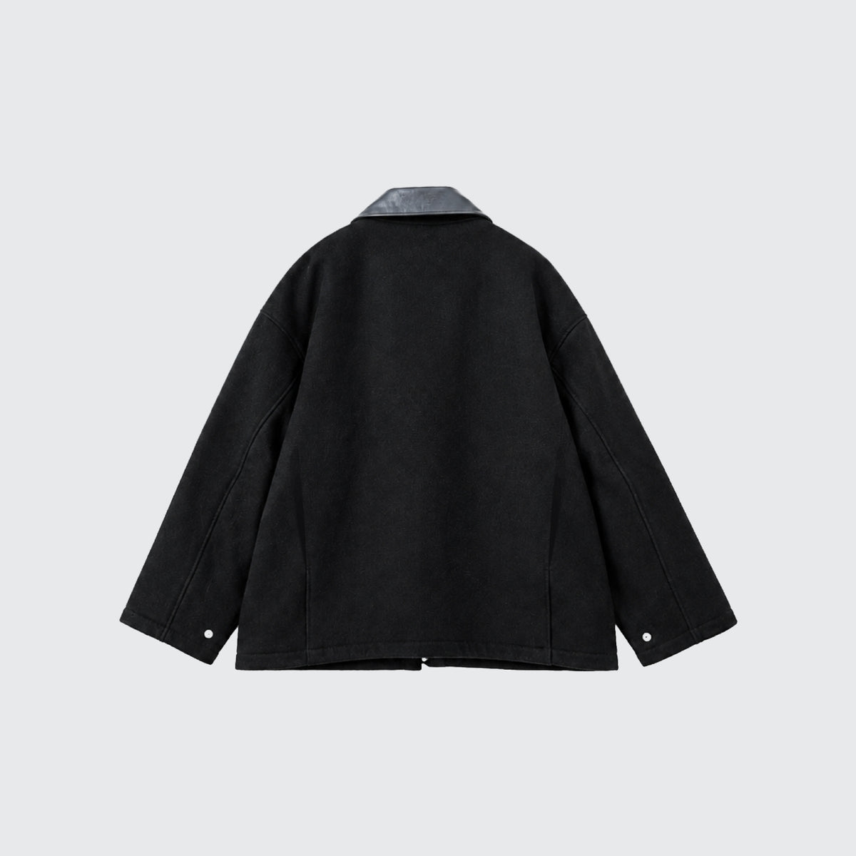【予約商品11月中旬発送予定】本革衿 SHORT MELTON COAT