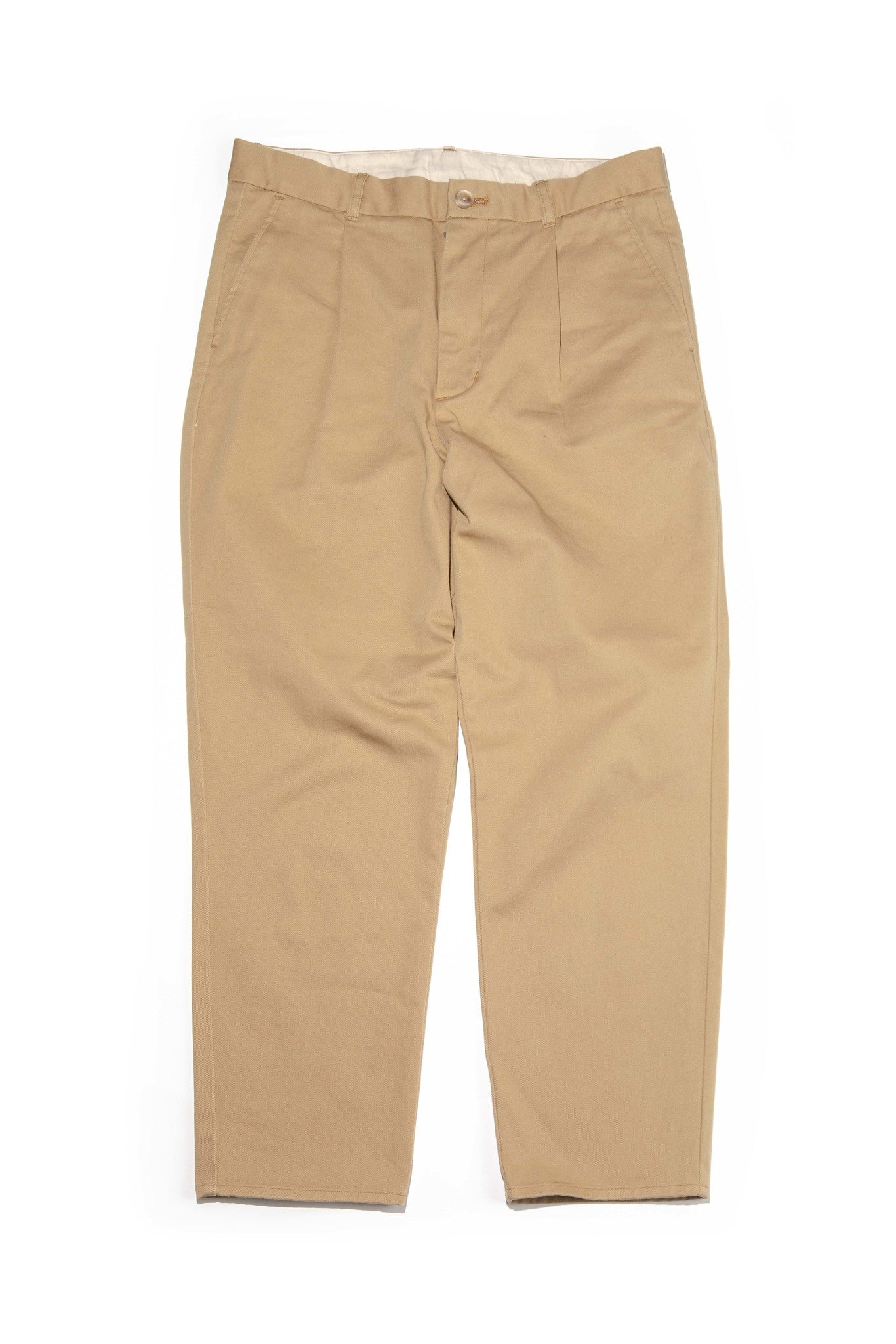 TWILL WIDE TAPERED PANTS