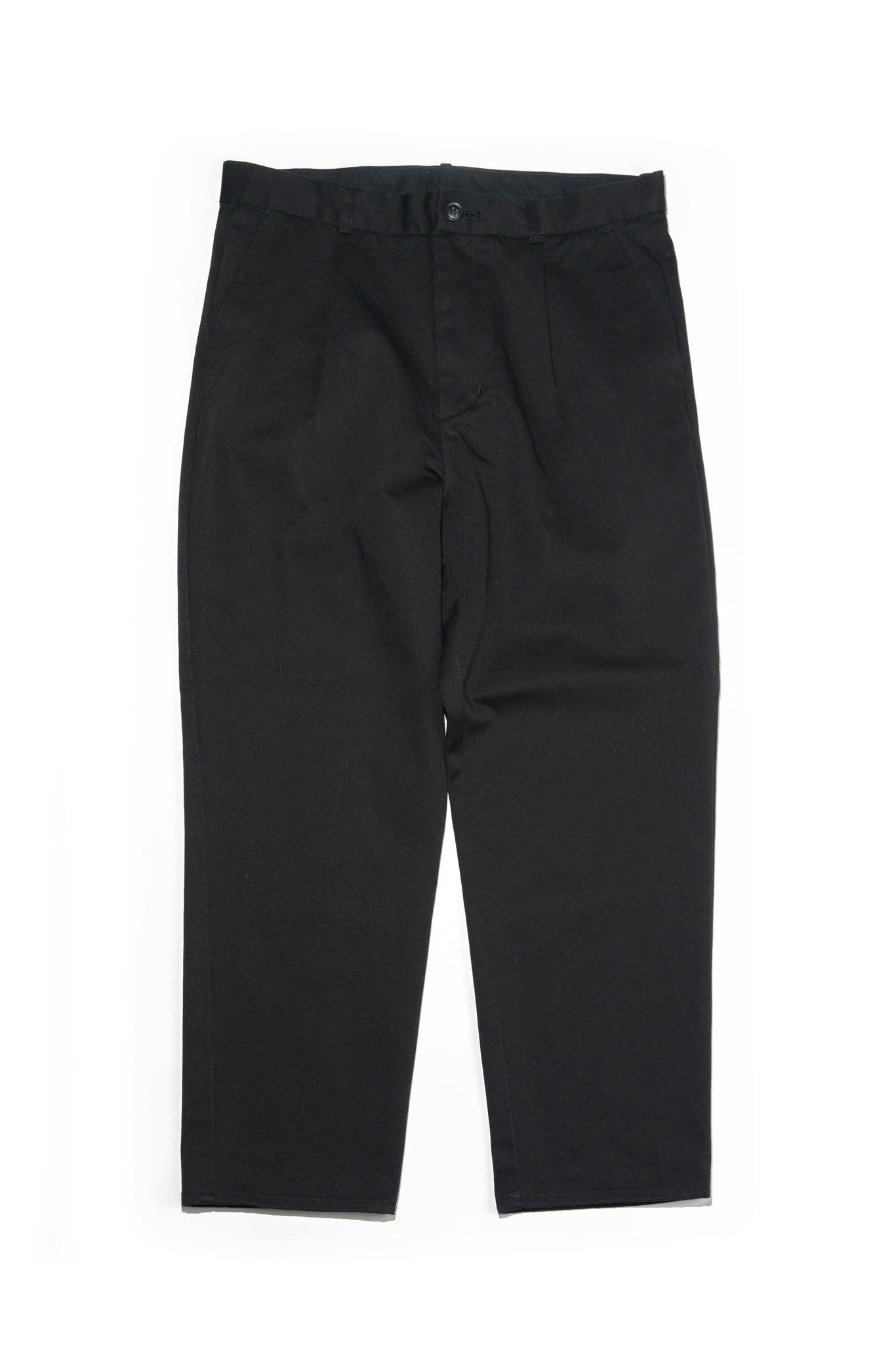 TWILL WIDE TAPERED PANTS