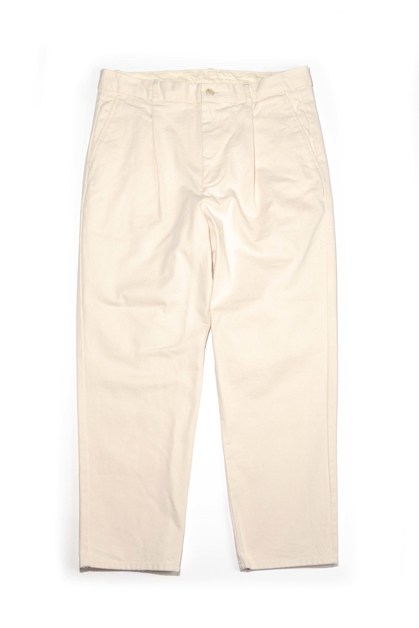 TWILL WIDE TAPERED PANTS