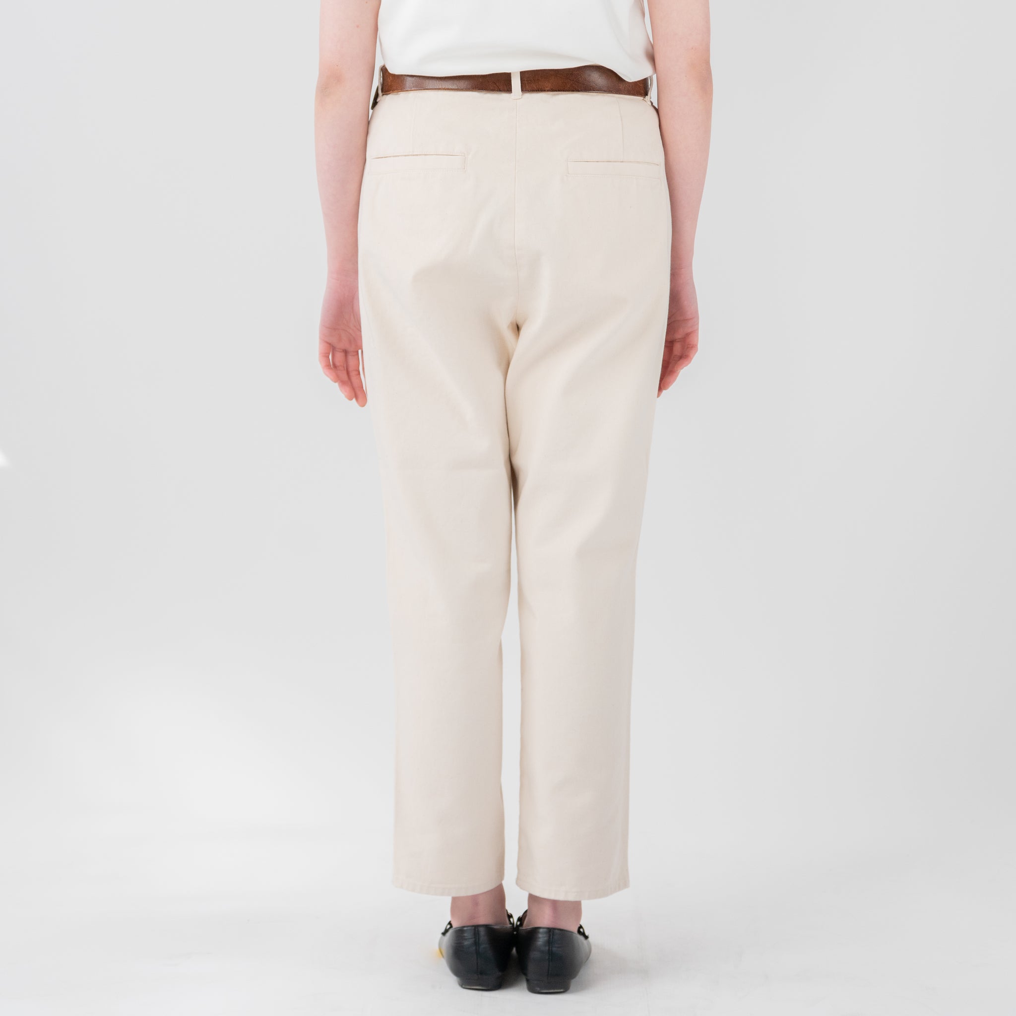 TWILL WIDE TAPERED PANTS