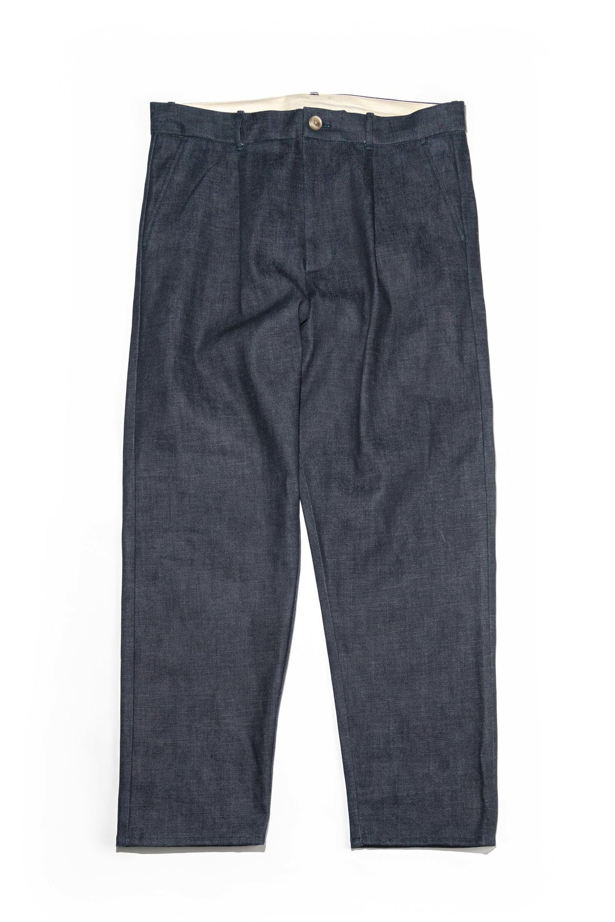 DENIM WIDE TAPERED PANTS