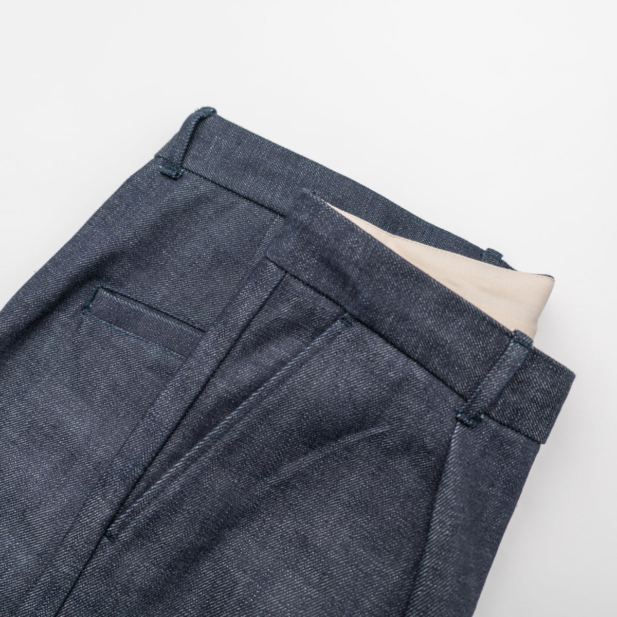 DENIM WIDE TAPERED PANTS